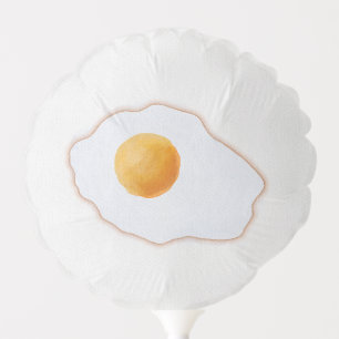 Aesthetic Watercolor Fried Egg Minimalist Art Prin Balloon