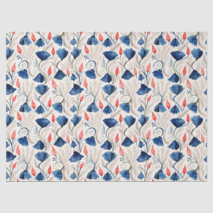 Aesthetic Watercolor Patriotic Wildflowers Tissue Paper