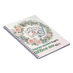 Aesthetic Wildflower & First Aid Kit Art Notebook