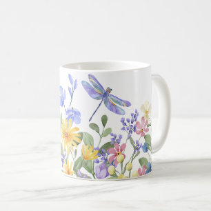 Aesthetic Wildflowers And Fireflies Coffee Mug