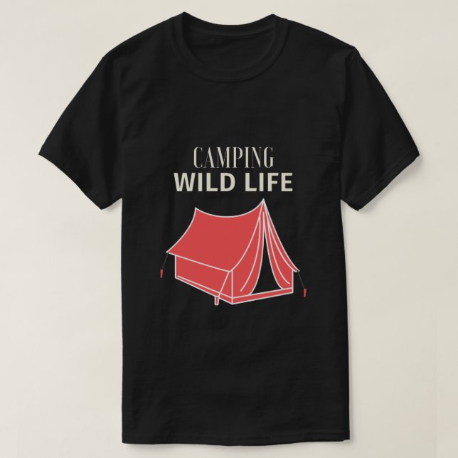 Aesthetic Wildlife & Nature Camping Adventure T-Shirt (Design Front)