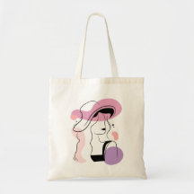 Aesthetic Woman Illustration - Tote Bag