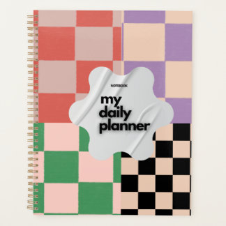 aesthetic y2k checkered chess board planner