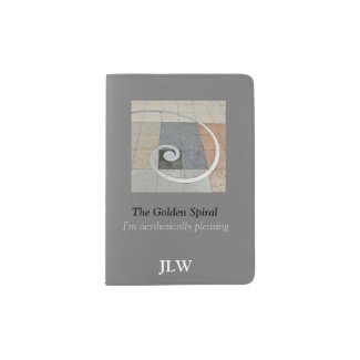 Aesthetically Pleasing Golden Spiral with Initials Passport Holder