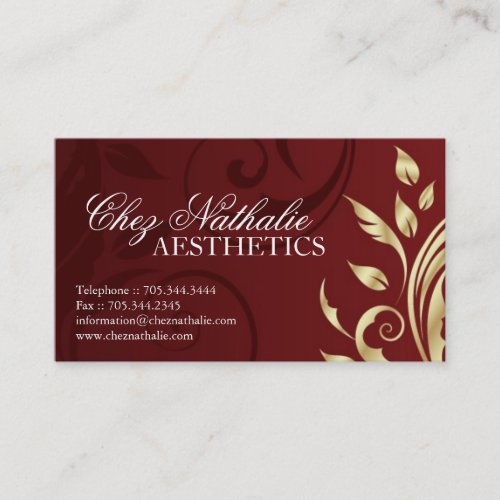 Aesthetician Business Card