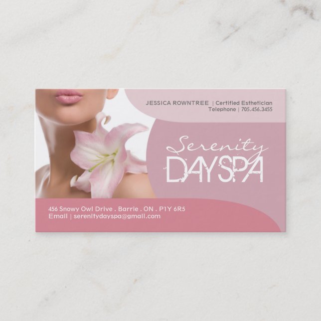 Aesthetician Business Card (Front)