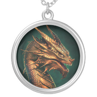 "Aeternum" Dragon of Requiem Silver Plated Necklace