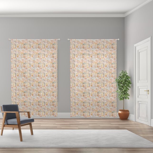 Aethereal Arty Late Summer Sheer Curtains (Wide)