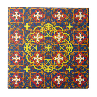 Ætheric Rose Window No. Triour (Decimal: 34) Ceramic Tile