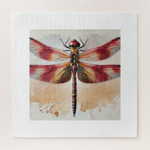 Aethiothemis Dragonfly 300924IREF243 - Watercolor Jigsaw Puzzle