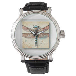 Aethriamanta Dragonfly 100724IREF110 - Watercolor Watch