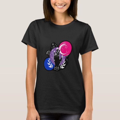 Aeticon Bisexual Witchy Hand Lgbtqia Pride  T_Shirt