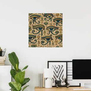 AEye of Horus Egyptian Tribal Symbol Art Poster