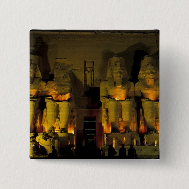 AF, Egypt, Abu Simbel. Colossal Figures of Pinback Button (Front)