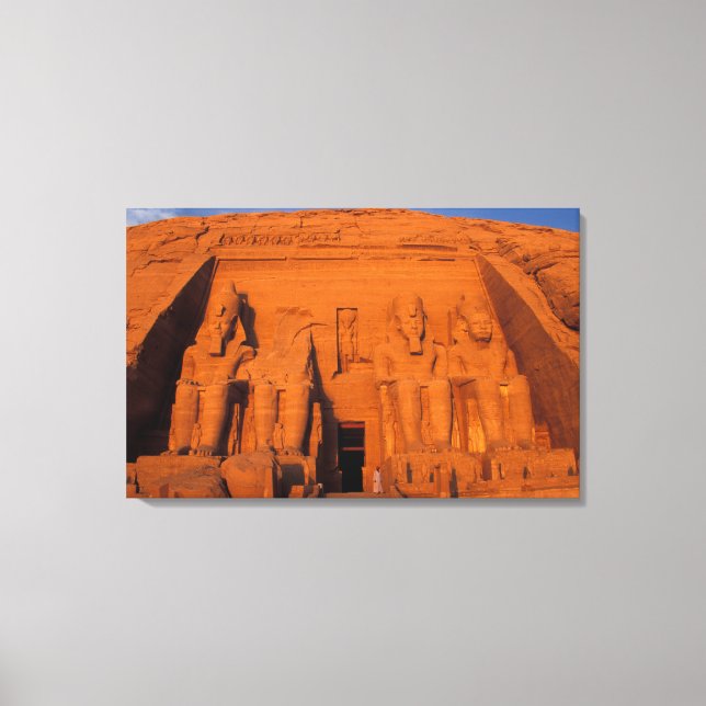 AF, Egypt, Abu Simbel. Facade at sunset, Great Canvas Print (Front)