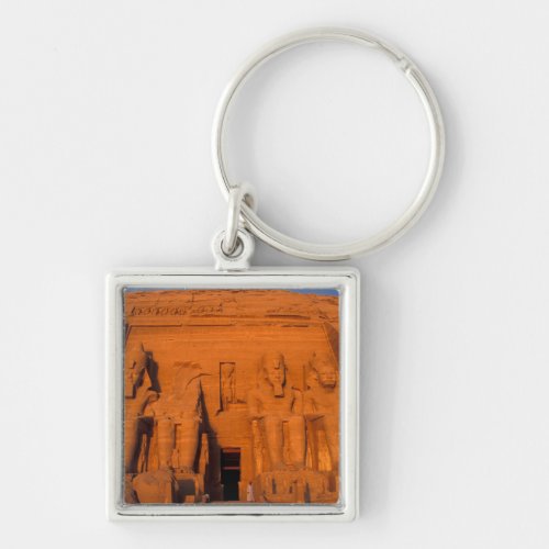 AF Egypt Abu Simbel Facade at sunset Great Keychain