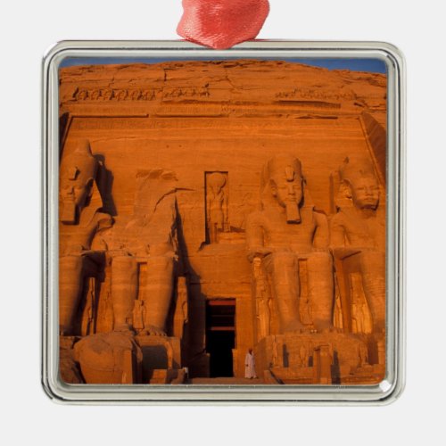 AF Egypt Abu Simbel Facade at sunset Great Metal Ornament