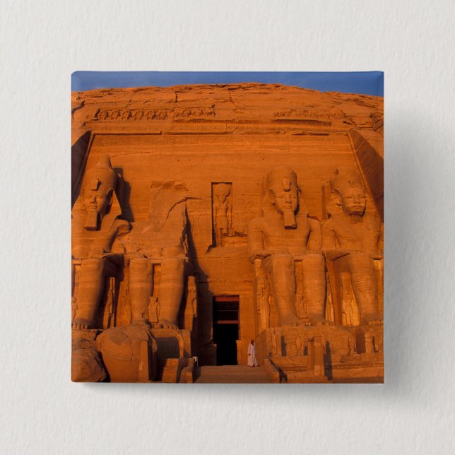 AF, Egypt, Abu Simbel. Facade at sunset, Great Pinback Button (Front)