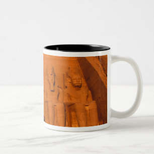 AF, Egypt, Abu Simbel. Facade at sunset, Great Two-Tone Coffee Mug