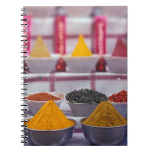 AF, Egypt, Aswan, Colorful spices in market. Notebook