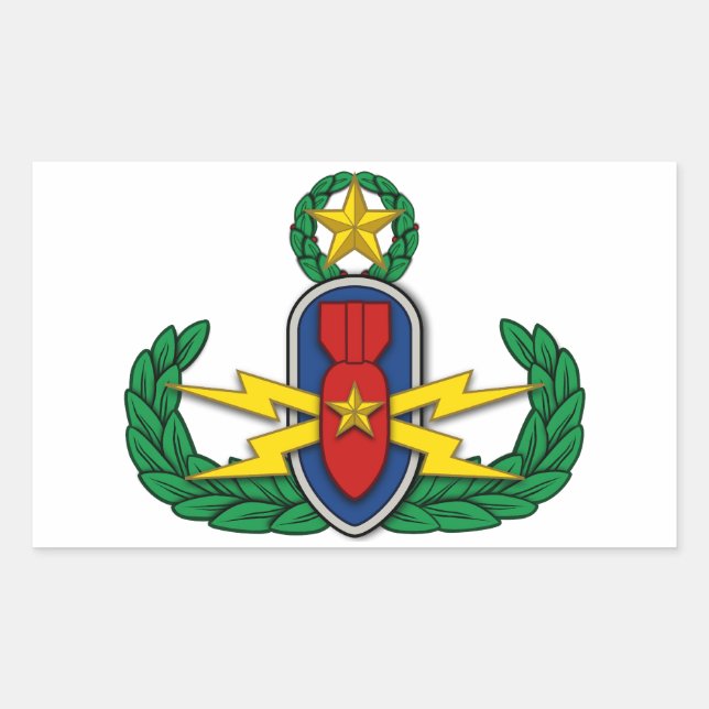 AF EOD Master 3D Rectangular Sticker (Front)