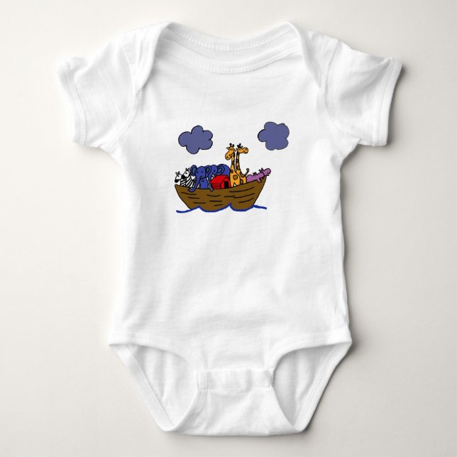 AF- Noah's Ark Baby Outfit Baby Bodysuit (Front)