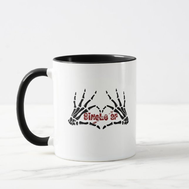 Af Skeleton Hands Heart Moody Aesthetic Mug (Left)