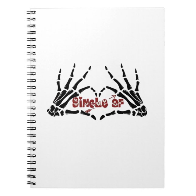 Af Skeleton Hands Heart Moody Aesthetic Notebook (Front)