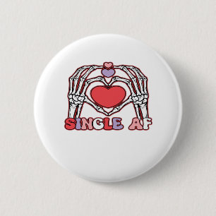 Af Skeleton Hands Valentines Day Classic Look Button