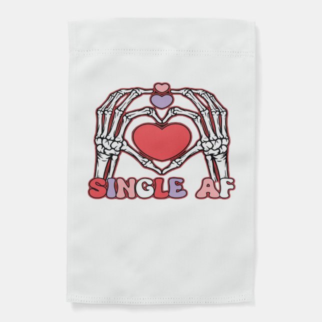 Af Skeleton Hands Valentines Day Classic Look Garden Flag (Front)