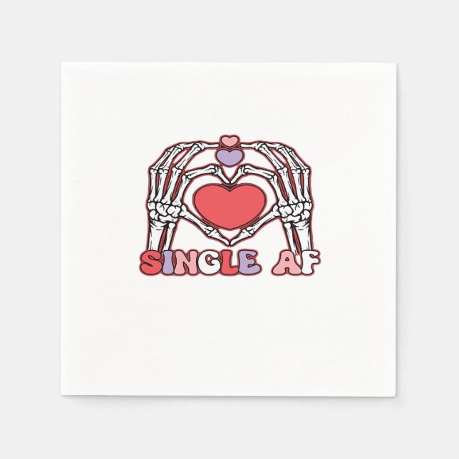 Af Skeleton Hands Valentines Day Classic Look Napkins (Front)