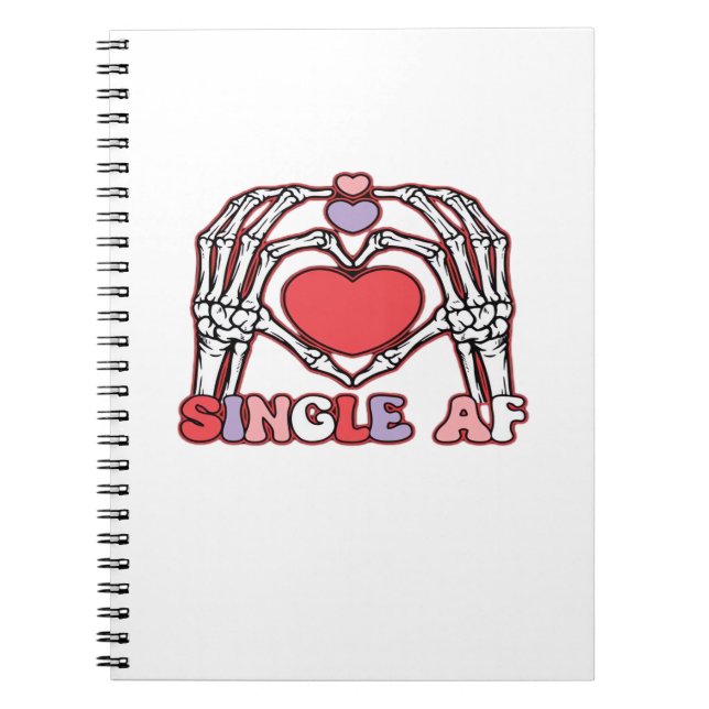 Af Skeleton Hands Valentines Day Classic Look Notebook (Front)