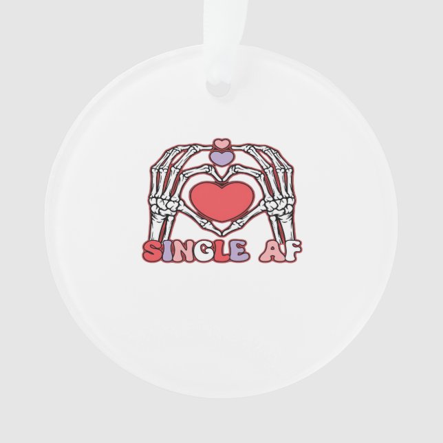 Af Skeleton Hands Valentines Day Classic Look Ornament (Front)