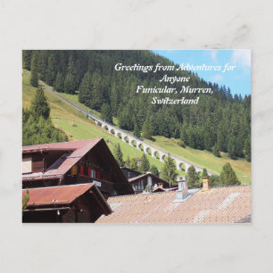 AFA Postcard, Murren Switzerland Funicular Postcard
