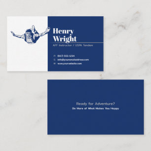 AFF Instructor   USPA Tandem   Skydive Business Card