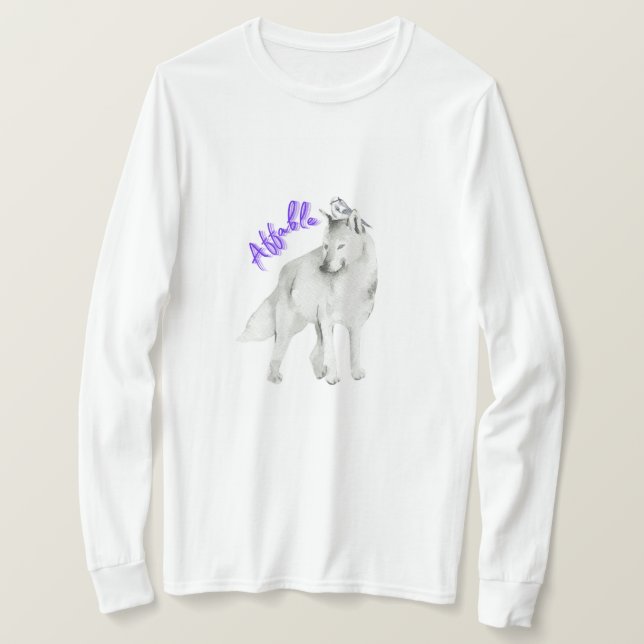 Affable White Wolf T-Shirt (Design Front)