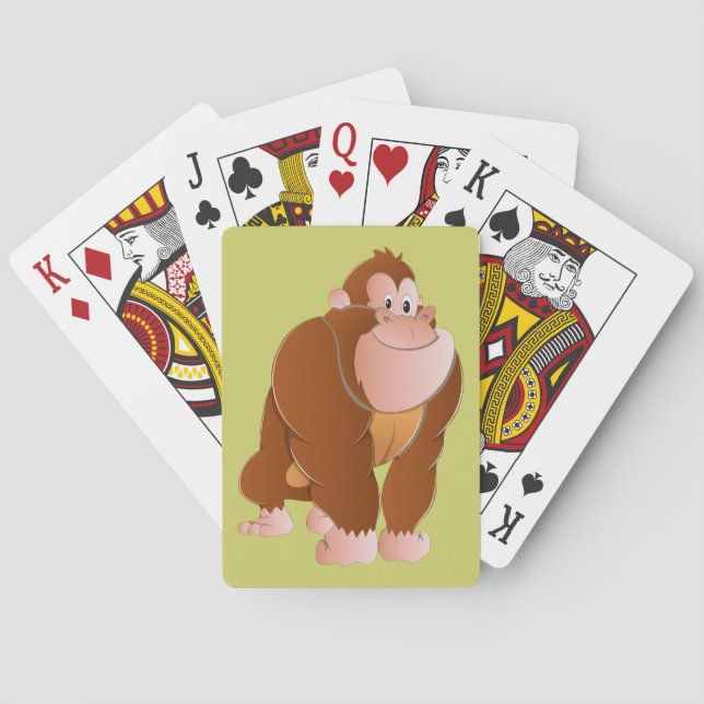 Affe Gorilla ape Poker Cards (Back)