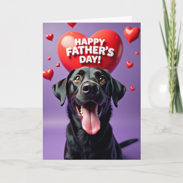 Affectionate Canine Dad Card (Front)