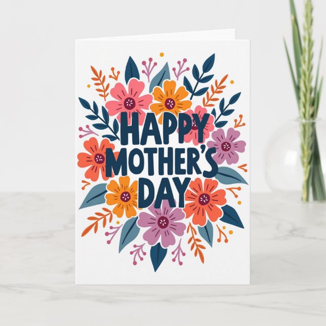 Affectionate Floral Message Card (Front)