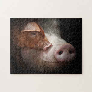 Affectionate Piggies Farm Animals Photography Jigsaw Puzzle