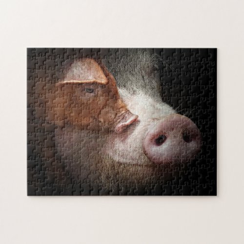 Affectionate Piggies Farm Animals Photography Jigsaw Puzzle