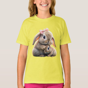 Affectionate Rabbit and Baby Kids' T-Shirt