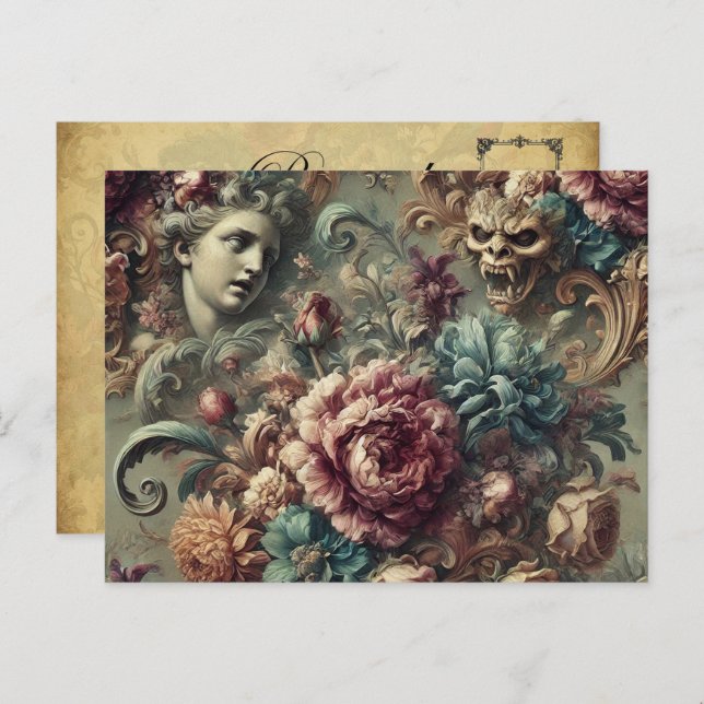 Affectionate Wrath – Gothic Victorian Holiday Postcard (Front/Back)