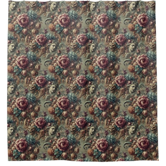 Affectionate Wrath – Gothic Victorian Shower Curtain (Front)