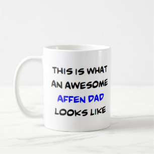 affen dad, awesome coffee mug