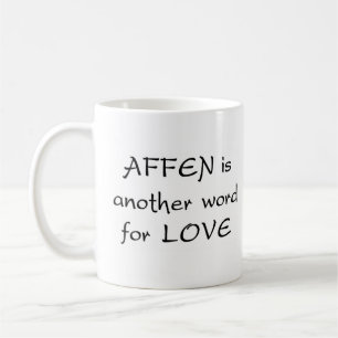 affen word coffee mug