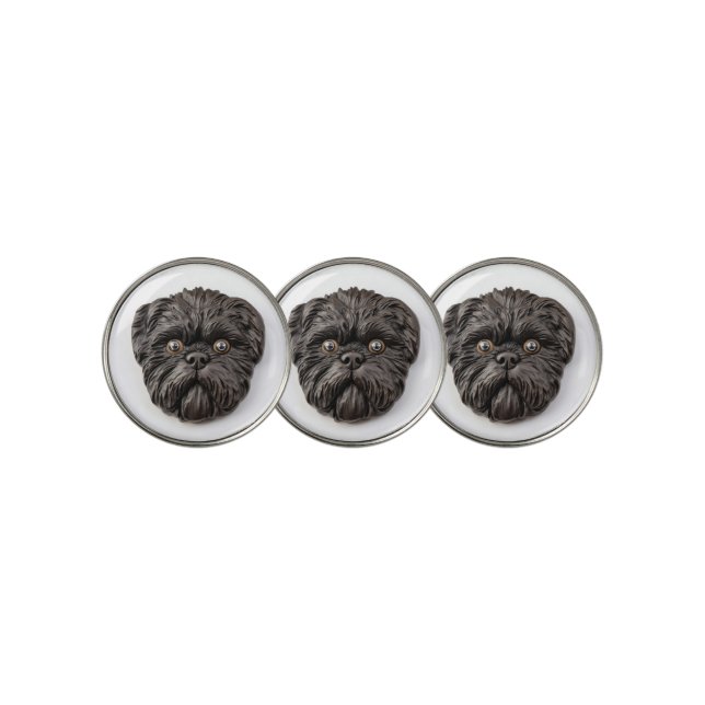 Affenpinscher 3D Inspired Golf Ball Marker (3 Up)