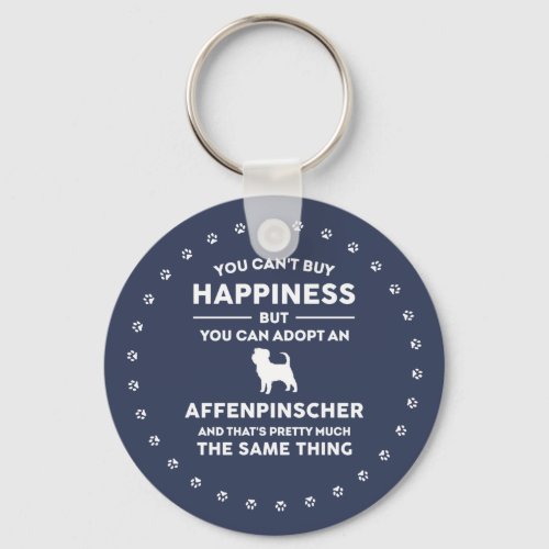 Affenpinscher adoption happiness keychain