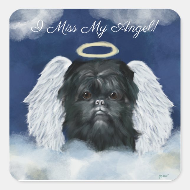 Affenpinscher Angel   Square Sticker (Front)