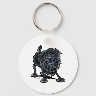Affenpinscher at Play Keychain
